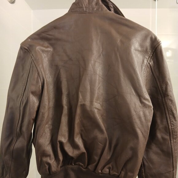 Vintage Cooper A2 Genuine Leather Bomber Flight Jacket - Picture 7 of 16